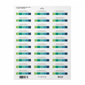 Koele kleurenblokken etiket (Full Sheet)