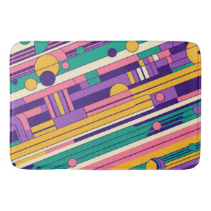 Koele, kleurrijke 80s / 90s retro ontworpen badmat