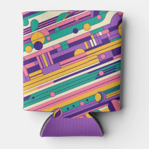 Koele, kleurrijke 80s / 90s retro ontworpen blikjeskoeler