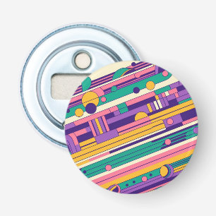 Koele, kleurrijke 80s / 90s retro ontworpen button flesopener
