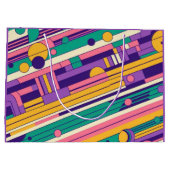 Koele, kleurrijke 80s / 90s retro ontworpen groot cadeauzakje (Achterkant)