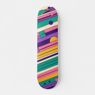 Koele, kleurrijke 80s / 90s retro ontworpen persoonlijk skateboard