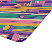Koele, kleurrijke 80s / 90s retro ontworpen snijplank (Hoek)