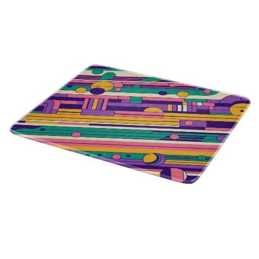 Koele, kleurrijke 80s / 90s retro ontworpen snijplank (Hoek)