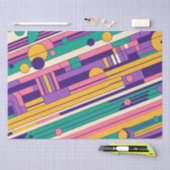 Koele, kleurrijke 80s / 90s retro ontworpen tissuepapier (Craft)