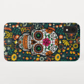 Koele kleurrijke bloemensuiker schedel Case-Mate iPhone case (Achterkant (horizontaal))