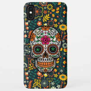 Koele kleurrijke bloemensuiker schedel Case-Mate iPhone case