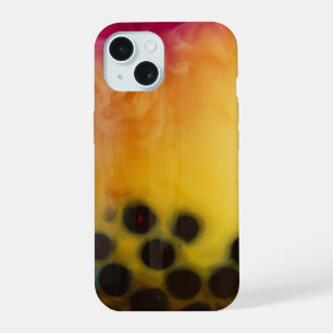 Koele kleurrijke bubbelthee iPhone 15 case