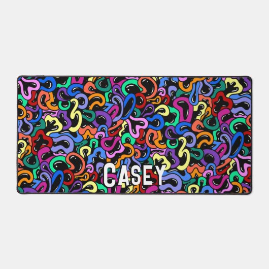 Koele Kleurrijke Monogram Naam Bureaumat (Voorkant)