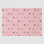 Koele kleurrijke "XOXO" harten Valentijnsdag Tissuepapier (Voorkant)