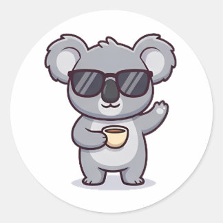 Koele Koala Ronde Sticker