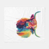 Koele Koe in het Meadow Classic T-shirt Fleece Deken (Voorkant (Horizontaal))