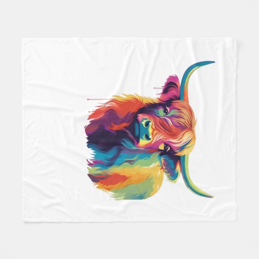 Koele Koe in het Meadow Classic T-shirt Fleece Deken (Voorkant (Horizontaal))