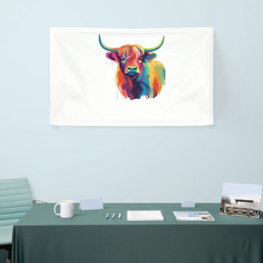 Koele Koe in het Meadow Classic T-shirt Spandoek (Beurs)