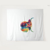 Koele Koe in het Meadow Classic T-shirt Wandkleed (Voorkant (horizontaal))