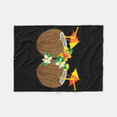 Koele Kokosnoot Drink Borst Funny Palm Tree Juice Fleece Deken (Voorkant (Horizontaal))