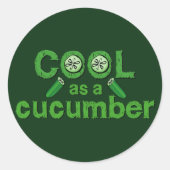 Koele komkommer stickers (Voorkant)