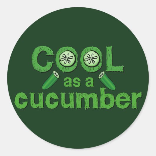 Koele komkommer stickers (Voorkant)