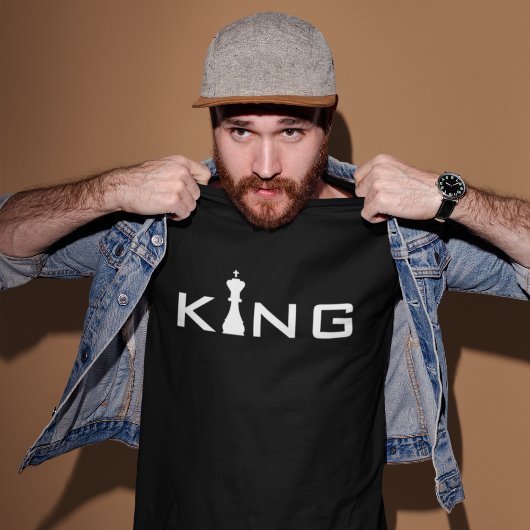 Koele Koning Typografie Schaker T-shirt