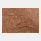 Koele koperen textuur verlaat handdoek (Horizontaal)