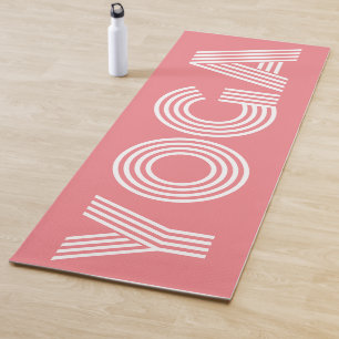 Koele koraal roze yogamat voor trainingen