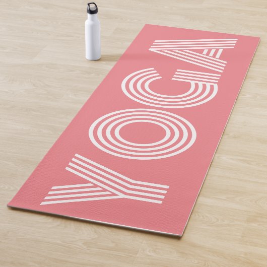 Koele koraal roze yogamat voor trainingen (In situ)