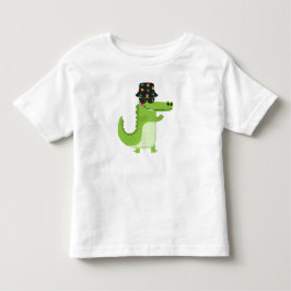 Koele Krokodil met Zonnebril & Bladerige Emmerhoed Kinder Shirts