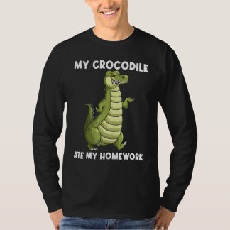 Koele Krokodil Voor Kinderen Jongens Alligator Rep T-shirt