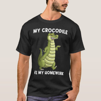 Koele Krokodil Voor Kinderen Jongens Alligator Rep T-shirt