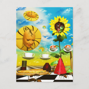 Koele kunst van Lenny surrealistische schilderijen Briefkaart