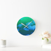 Koele kwal groen blauw verloop ronde klok (Huis)