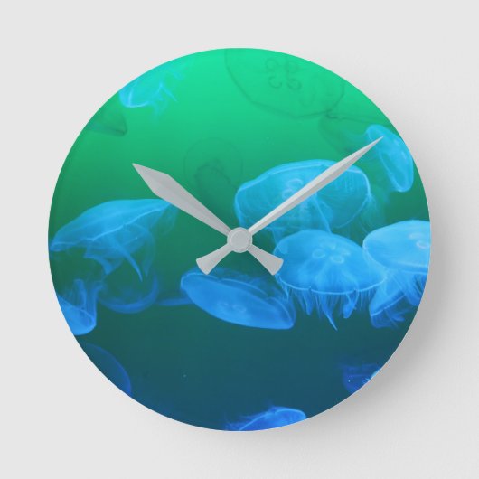 Koele kwal groen blauw verloop ronde klok (Voorkant)
