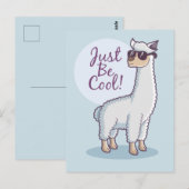 Koele Lama Briefkaart (Voorkant / Achterkant)