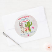 Koele lama in hartvormige zonnebril Keuken Ronde Sticker (Envelop)