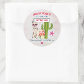 Koele lama in hartvormige zonnebril Keuken Ronde Sticker (Tas)