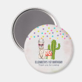 Koele lama in hartvormige zonnebril Verjaardag Magneet (Voorkant / Achterkant)