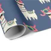 Koele lama in Santa Hat en zonnebril Cadeaupapier (Rol Hoek)