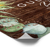 Koele Land Zonnebloem | Houten gastboek bord Poster (Hoek)