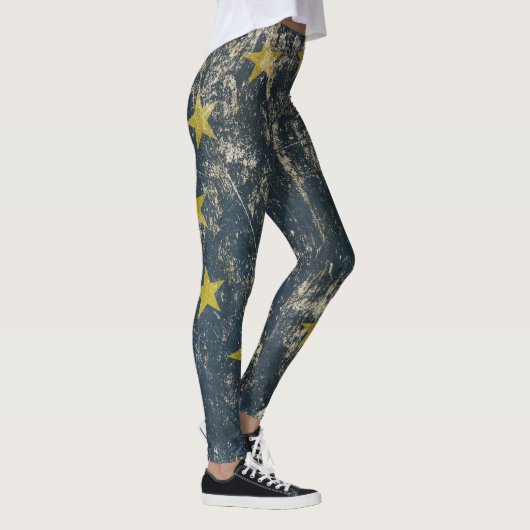 Koele leggings met vintage vlag van de EU (Rechts)