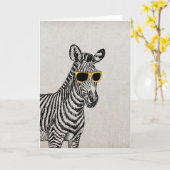 Koele leuke grappige gestreepte schets met trendy kaart (Gele Bloem)