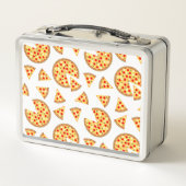 Koele leuke pizza en plakjes patroon op wit (Achterkant)