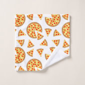 Koele leuke pizza en plakjes patroon op wit bad handdoek (Wasdoekje)