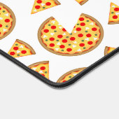 Koele leuke pizza en plakjes patroon op wit bureaumat (Hoek)