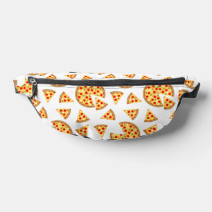 Koele leuke pizza en plakjes patroon op wit heuptasje