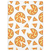 Koele leuke pizza en plakjes patroon op wit klembord (Achterkant)