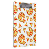 Koele leuke pizza en plakjes patroon op wit klembord (Rechts)