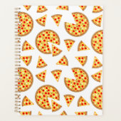 Koele leuke pizza en plakjes patroon op wit planner (Voorkant)