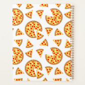 Koele leuke pizza en plakjes patroon op wit planner (Achterkant)