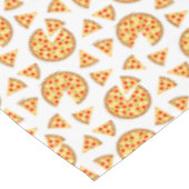 Koele leuke pizza en plakjes patroon op wit tafelkleed (Gekanteld)