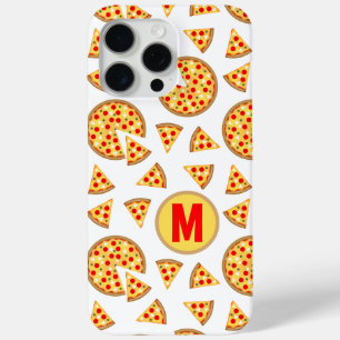 Koele leuke pizza en plakjes patroon wit Monogram iPhone 15 Pro Max Hoesje